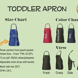 a set of three aprons with different colors