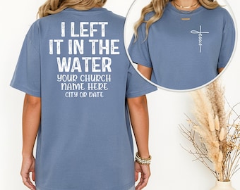 Comfort Colors ®Custom Church Name Baptism T-Shirt, Religious Christian Tee