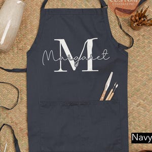 Custom Name Aprons, Personalized Apron, Christmas  Cooking Present For Mom, Garden Florist Wedding Gift, Kitchen Matching Family Cook Gift