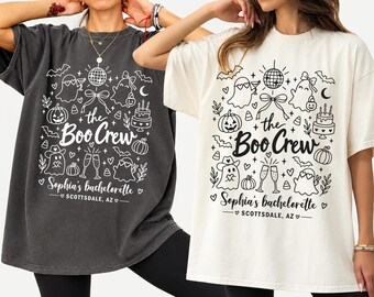 Comfort Colors® Halloween Bachelorette Party Shirts,Witchy Bride & Coven Crewneck,Custom Bachelorette Party Tee