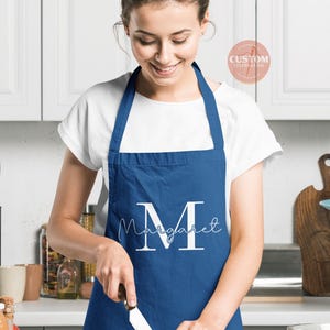 Custom Name Aprons, Personalized Apron, Christmas  Cooking Present For Mom, Garden Florist Wedding Gift, Kitchen Matching Family Cook Gift