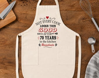 Personalized Birthday Apron: Custom Cooking Apron, Gift for Chef Kitchen