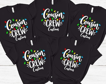 Custom Name Cousin Crew Shirts Christmas, Matching Family Christmas Shirts,Holiday Gift, Xmas Shirt