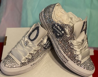 Blinged out low top shoes