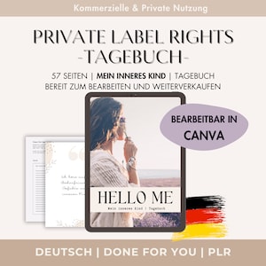 PLR Canva Template German | My Inner Child Diary | Done for You E-Book with Private Label Rights (PLR) | PLR Products German