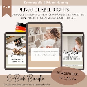 Bundle PLR Canva Templates German | Online Business, Finding Niches, Social Media | Done For You E-Book with Private Label Rights | PLR Ebook