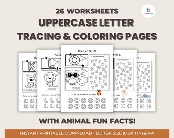 Lowercase Letter Tracing & Coloring Pages Printable Worksheets for ...