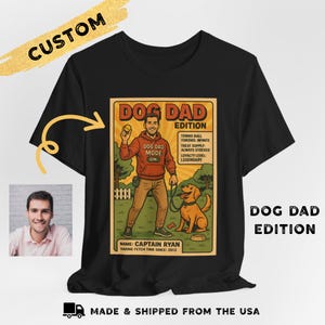 Custom Dog Dad T-Shirt – Personalized Cartoon Pet Dad Gift – Funny Father’s Day Shirt – Birthday Gift for Dog Lovers – Dog Dad Edition Tee