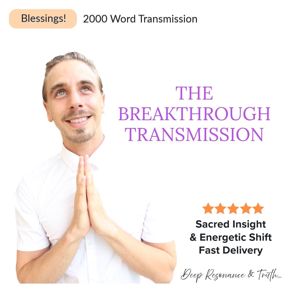 Personalised Breakthrough Transmission | Divine Energy Reading | Channelled Spiritual Guidance | Over 2000 Words