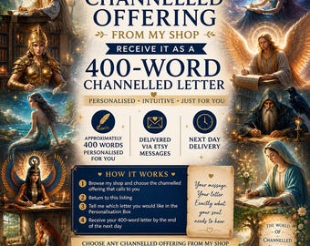 Personalised Channelled Letter | 400 Word Message | Spiritual Guidance Reading | Intuitive Soul Letter | Next Day Delivery