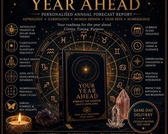 Personal Year Ahead Reading | Astrology Forecast, Cardology, Human Design, Gene Keys & Numerology PDF