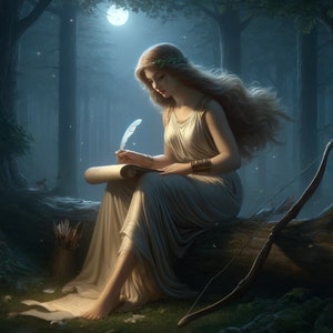 Cartas personalizadas de Artemisa: Abraza la sabiduría lunar: guía y empoderamiento divinos. Carta canalizada de Artemisa, el mismo día, más de 400 palabras.