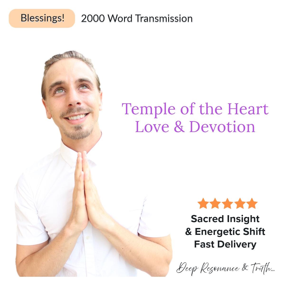 Personalised Energetic Activation | Temple of the Heart Love & Devotion Transmission | Divine Union and Sacred Path Reading | 2000+ Words