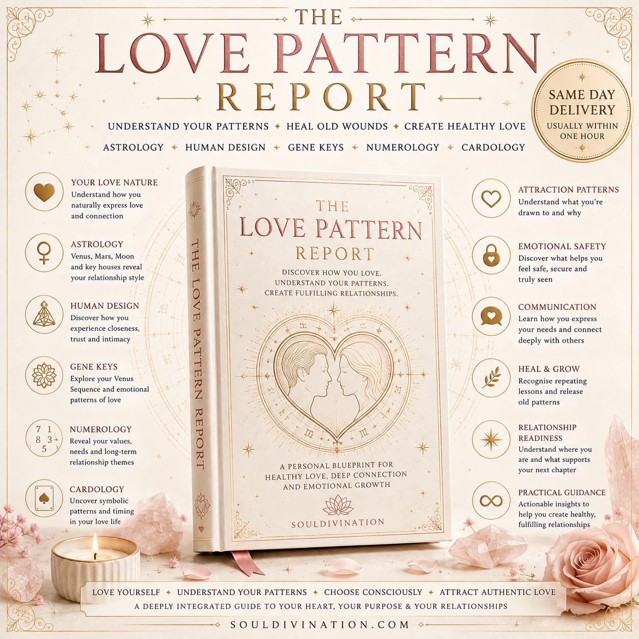 Love Astrology Reading | Relationship Pattern Report, Human Design, Cardology & Numerology PDF