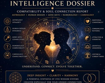 Relationship Compatibility Report: Astrology Synastry, Human Design, Cardology & Numerology