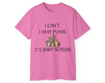 Squirrel Baby Season T-Shirt: Funny Graphic Tee for Wildlife Animal Rehabbers and Squirrel Lovers