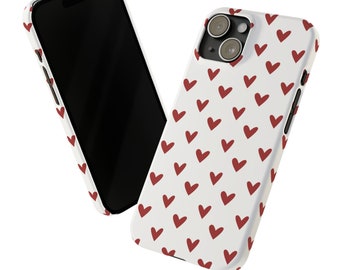 Little Red Hearts Case | iPhone 15 14 13 12 11 Pro Max X XR XS 8 SE 7 Plus