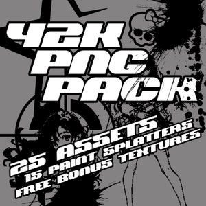 Y2K ASSET PACK - Easy to use PNG assets for Streetwear Brands & Instagram Promotions - y2k grunge metro grunge aesthetic vectors graphics