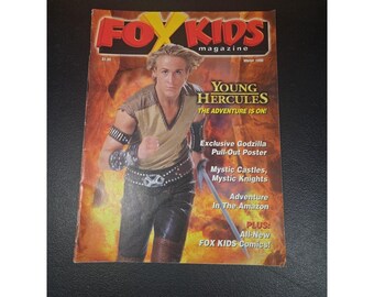 Fox Kids Magazine Winter 1998 - Young Hercules Godzilla Poster Ryan Gosling