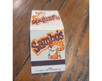 Matchbook Cover - Sambo's Restaurant Pancakes Tiger New UNSTRUCK
