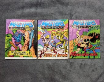 MOTU Mini Comics Lot 3 Spikor Strikes, Siege Avion, Double Edged