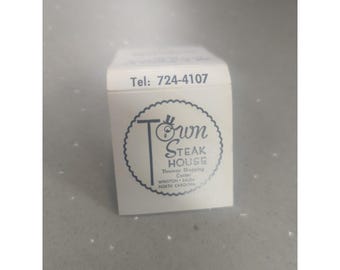 Vtg Matchbook Town Steak House Winston-Salem, NC Thruway Shopping Center