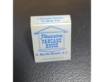 Plantation Pancake House Matchbook North Myrtle Beach South Carolina