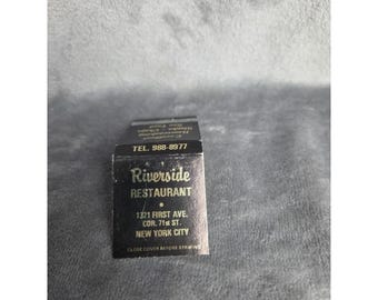 Vintage Matchbook Riverside Restaurant New York City First Avenue Steaks