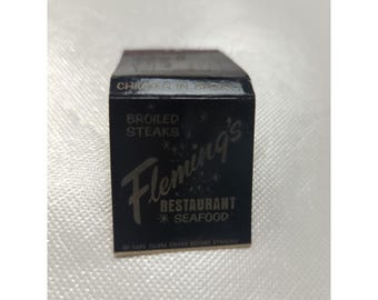 Fleming's Steakhouse Seafood Restaurant Matchbook Atlantic Beach, NC Vintage