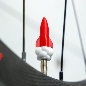 Rocket Presta Valve Caps - Custom Bike Accessory for Cyclists