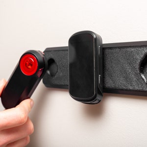 Bike computer wall organizer, Fits garmin and wahoo devices, Quick access wall mount, Cycling accessory outdoor cycling
