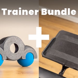 Trainer Feet, fits wahoo kickr core - PLUS - Trainer Tray, Bike Tray, Fits garmin mount. Use with Phone, Remotes, or snacks.
