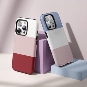 Solid Color Phone Case iPhone 15 14 13 12 Pro Max Case Minimalist Phone Case for iPhone Tough Case Aesthetic Phone Case Custom Colorful Case image 2