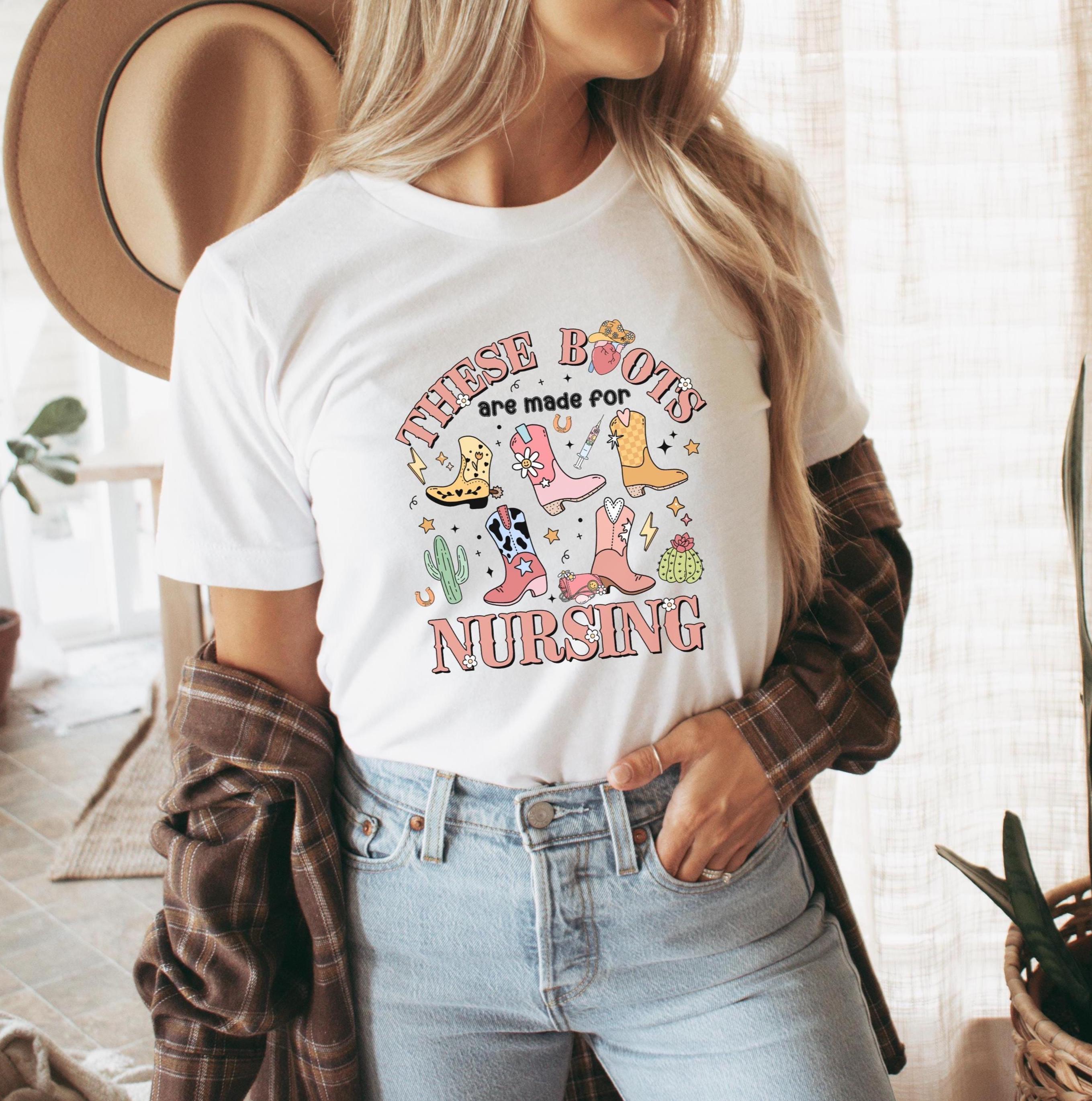 Retro Nurse Shirt Nurse Boho Shirt Nurse Life Shirt for Nurse Appreciation Gift for Nurse Western Cowgirl Nurse Tshirt Nurse Western Shirt