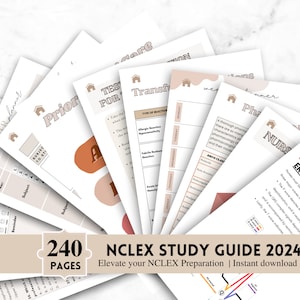 Nclex Study Guide Nclex RN Study Guide Nursing Notes Bundle Nclex Prep Nursing School Study Guide Nclex PN Study Guide Nclex Study Plan