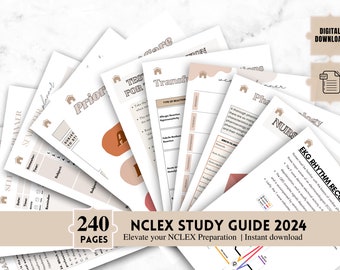 Nclex Study Guide Nclex RN Study Guide Nursing Notes Bundle Nclex Prep Nursing School Study Guide Nclex PN Study Guide Nclex Study Plan