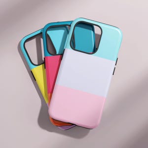 Solid Color Phone Case iPhone 15 14 13 12 Pro Max Case Minimalist Phone Case for iPhone Tough Case Aesthetic Phone Case Custom Colorful Case image 9
