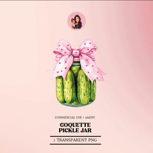 Coquette Pickle Con Fiocco PNG Coquette Pickle Jar Clipart Pickle Pink Bow PNG Nastro Girly PNG Soft Girl Aesthetic Clipart Coquette Decor