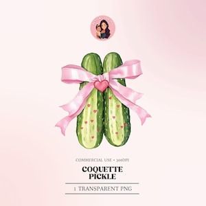 Coquette Pickle Con Fiocco PNG Coquette Pickle Clipart Pickle Con Un Fiocco Rosa PNG Nastro Girly PNG Ragazza Morbida Clipart Estetica Coquette Decor