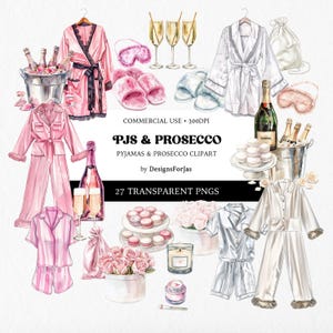 Pyjama en prosecco clipart png, pyjama's en prosecco afbeeldingen, clipart bruids douche partij, pyjama vrijgezellenfeest png, champagne clipart
