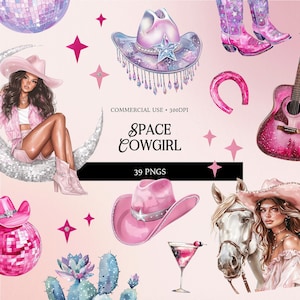 Ruimte cowgirl clipart png, cowgirl vrijgezellenafbeeldingen, disco cowgirl clipart, bruids douche partij clipart, laatste rodeo clipart, roze cowgirl