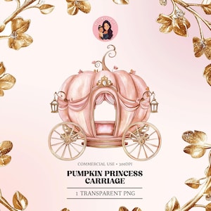 Roze pompoenkoets PNG pompoen prinsessenkoets kleine pompoen is onderweg herfst babyshower PNG pompoen clipart sublimatie ontwerp