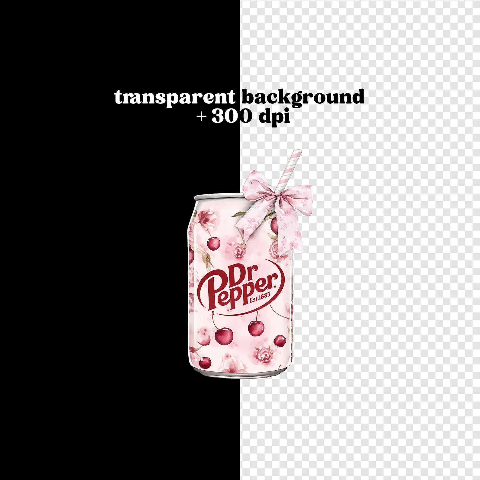 Coquette Dr Pepper PNG Bundle: Cherry & Rose Design (digital Download ...