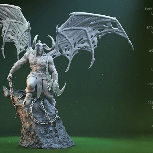 Illidan World of Warcraft Fichier STL pour l'impression 3D