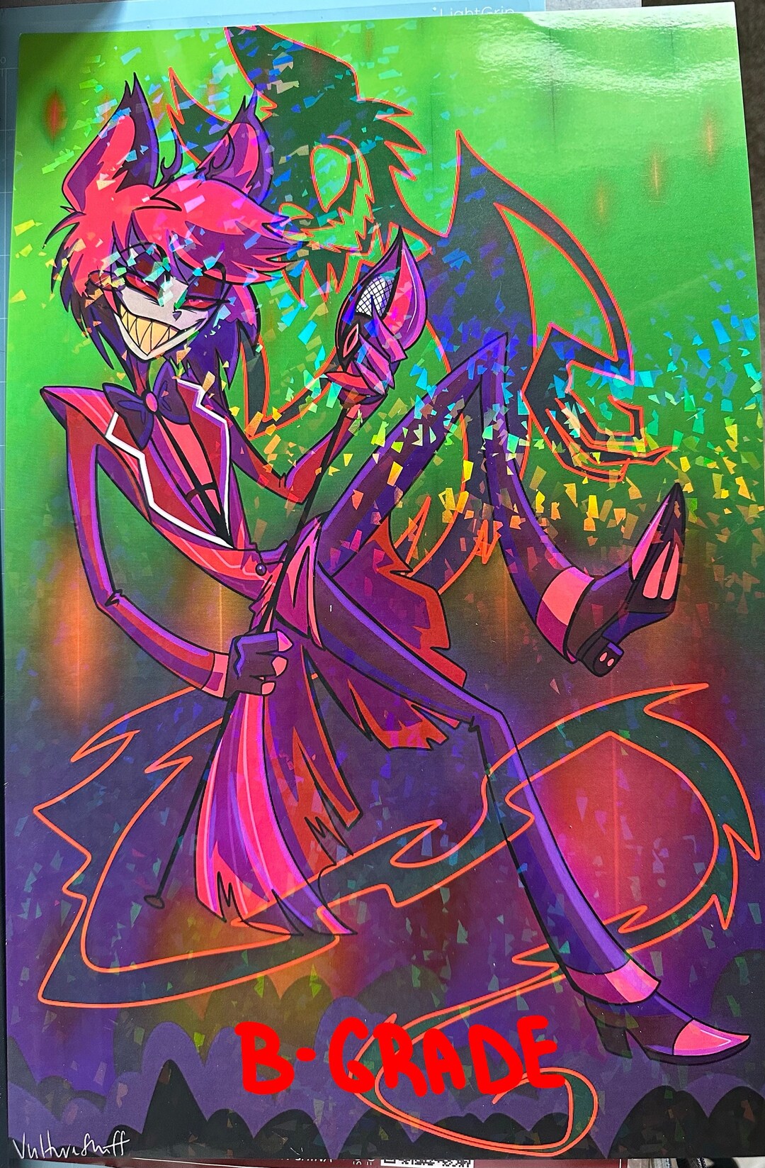 B-grade the Radio Demon Alastor | Hazbin Hotel Art Print | 11x17 ...