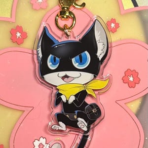 Persona 5 Morgana Tail Swinging Acrylic Keychain
