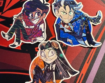 Human Bois - Hazbin Hotel Inspired Holographic Vinyl Stickers