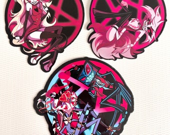 Hazbin Hotel Large Pentagram Stickers!