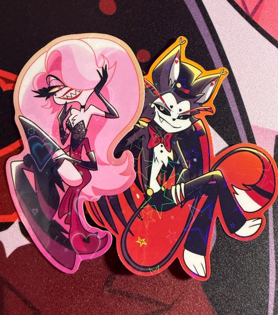 See You Back At the Hotel! - Angel Dust and Husk Stickers- Inspired by Hazbin Hotel Season 2