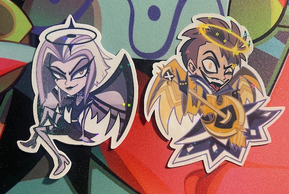 Hazbin Hotel Stickers | Unmasked Adam or Unmasked Lute - Etsy